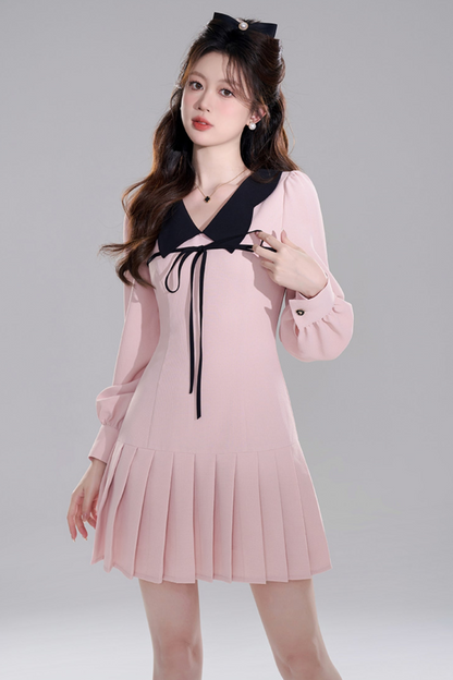 Pink doll Color Priet West Dress