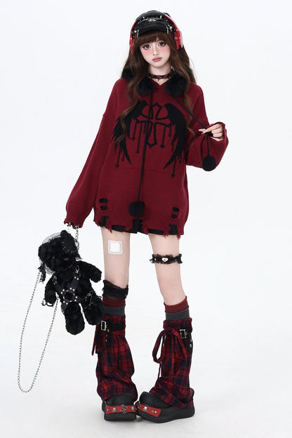 トワイライトレターファーカラーフーディー