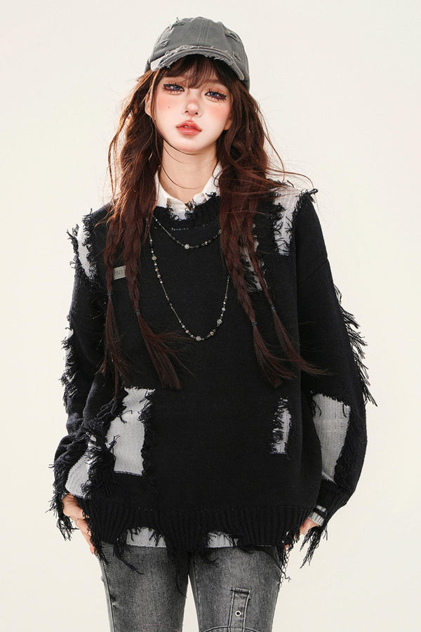 ストロベリーレッドニットセーター