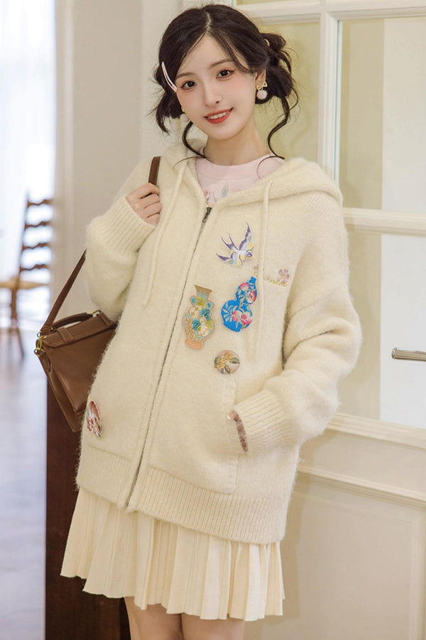 ウォームフーディースウェータープリーツスカートセットアップ　