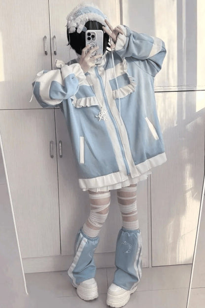 [Angel area👼] Loose Lolita College Jacket + Leg Warmers