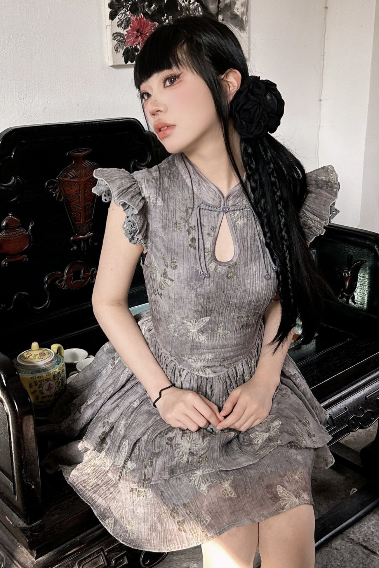 Chinese Plant Dye Tencel Puffy Dress