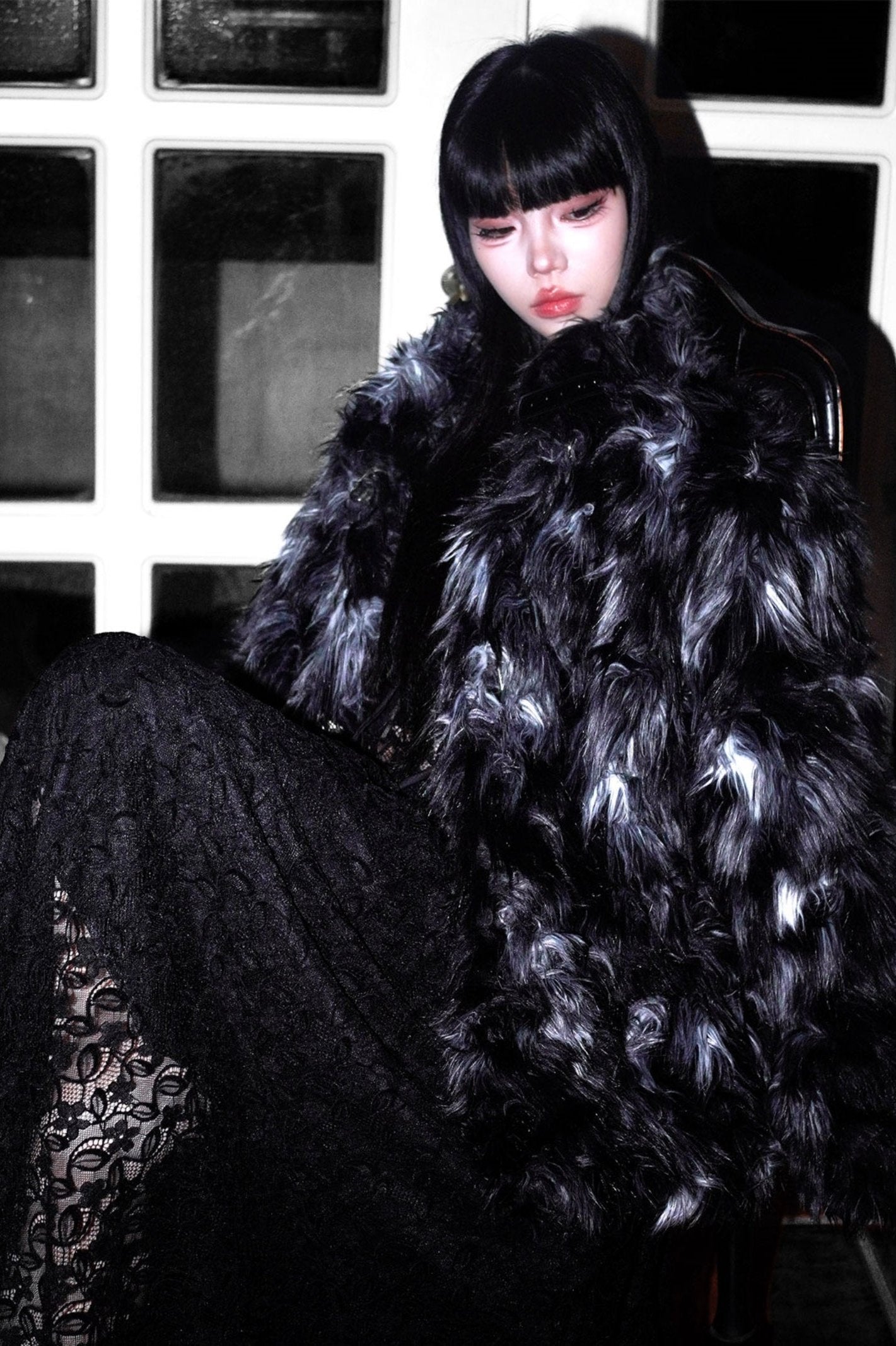 Imitation Mink Fur Eco Coat