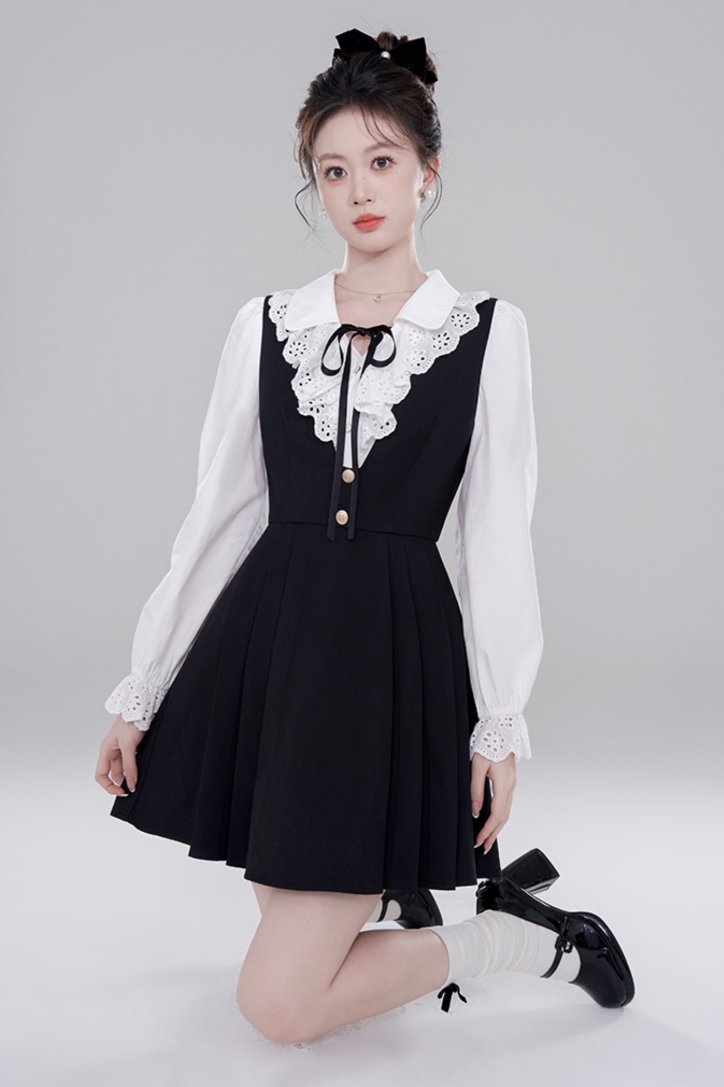 Black High end slim line dress