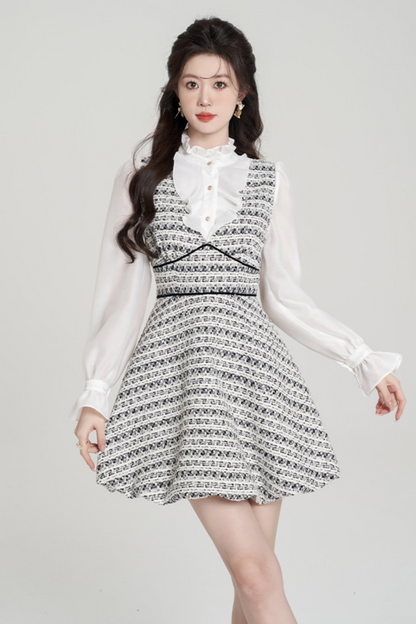 Hound toe high -end bad skirt dress set