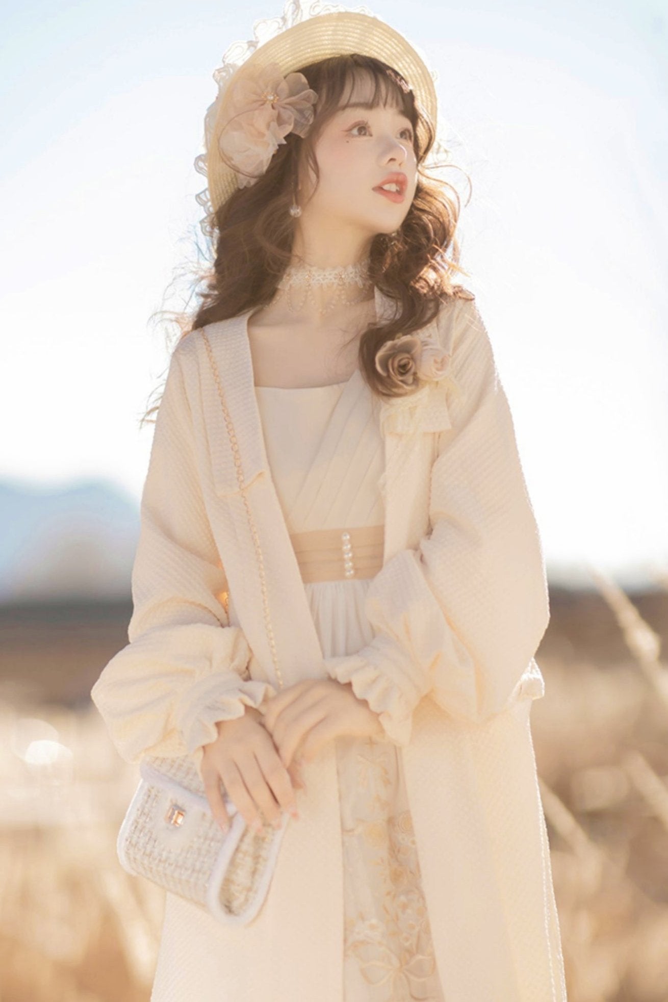 Sweet retro jacket + frill suspender dress