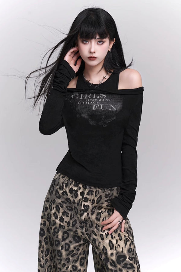 Chic Off-Shoulder Long Sleeve Tops