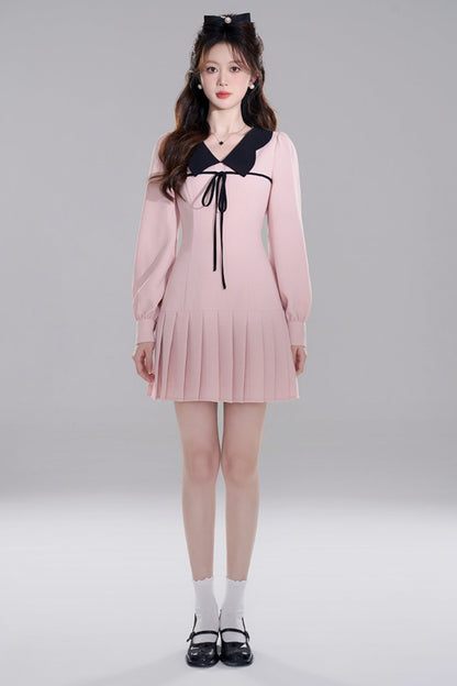 Pink doll Color Priet West Dress