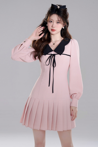 Pink doll Color Priet West Dress