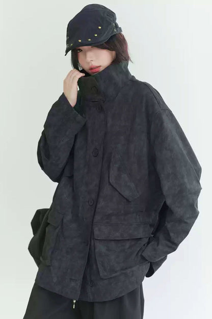 Stand color workwear jacket