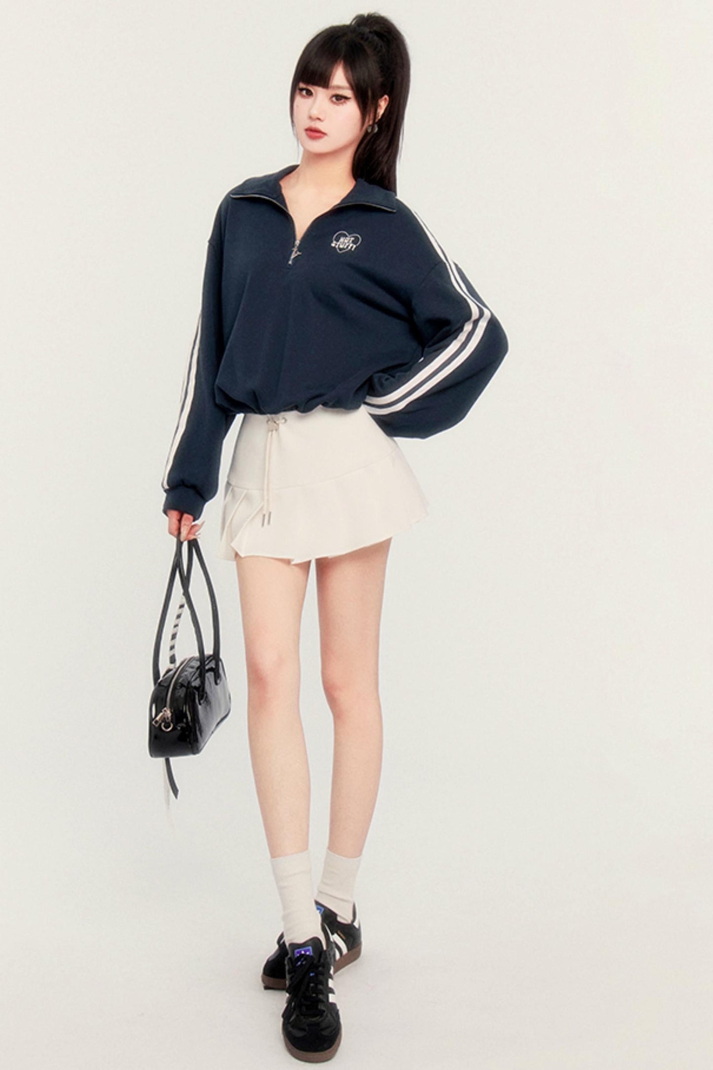 カジュアルツーピースプリーツドレス