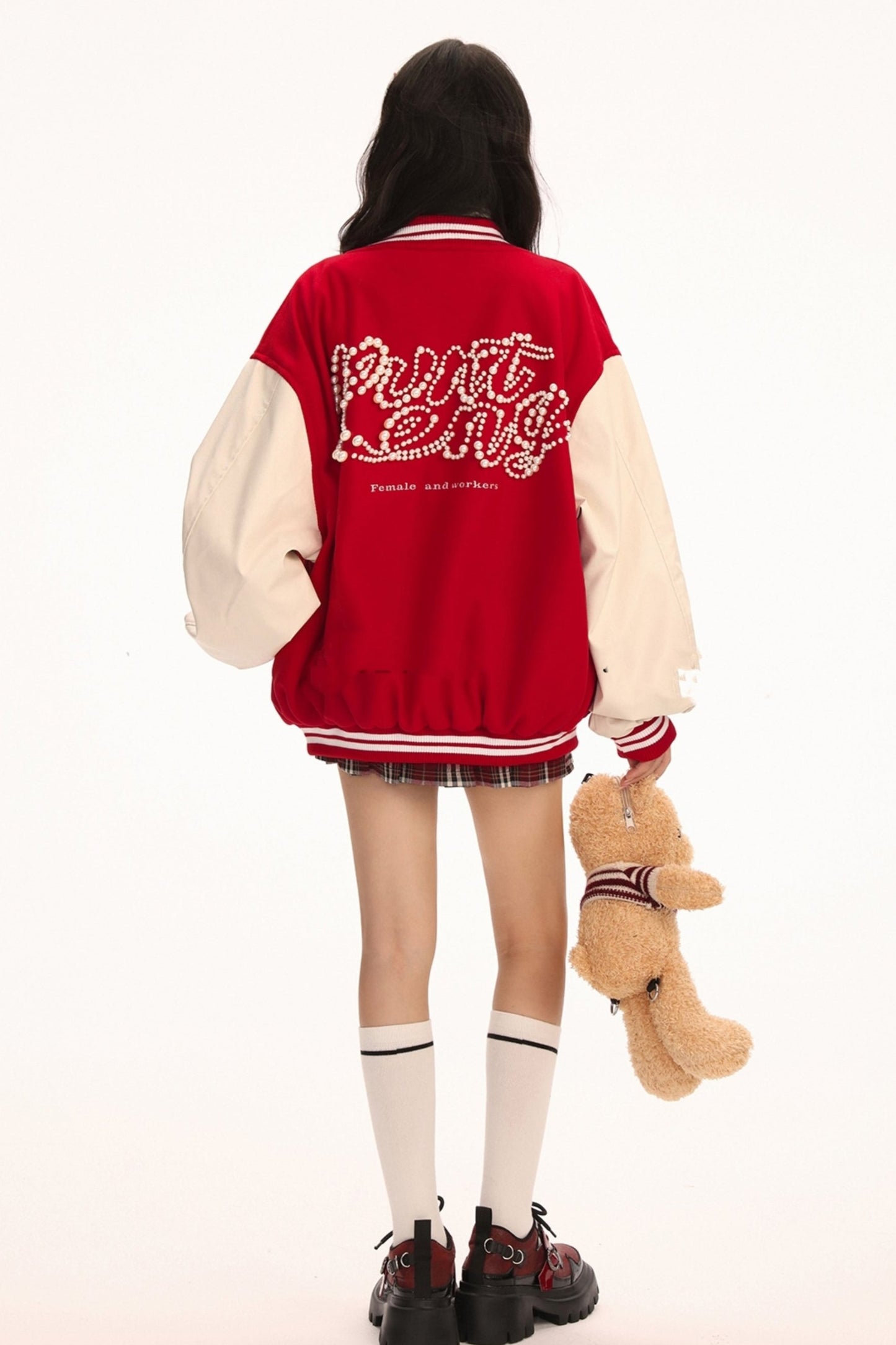 Pearl Embroiderie College Style Jacket