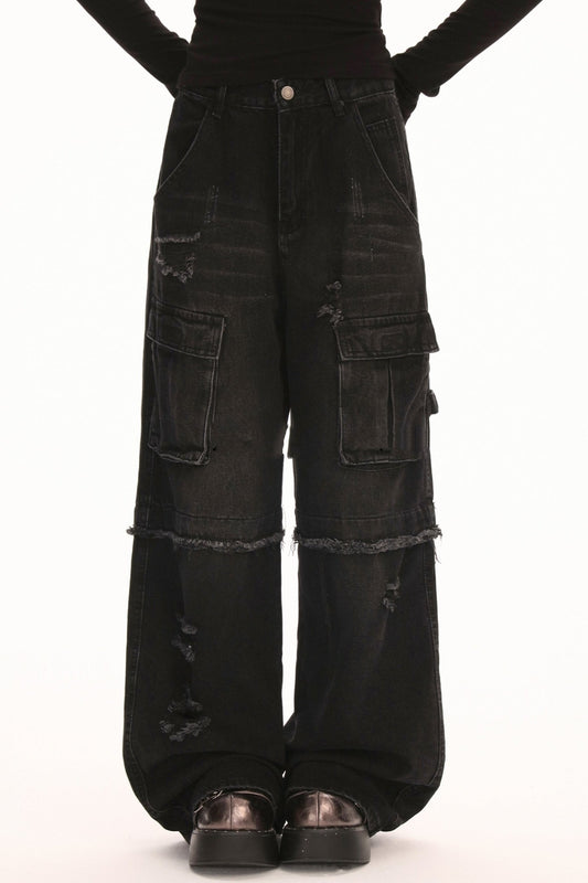 Lip Draw Hemwide Leg Jeans