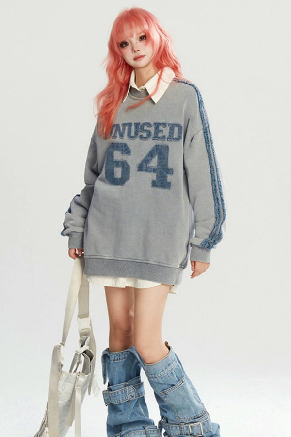 ルーズカレッジVネックセーター