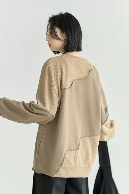 Loose Casual Contrast Pullover