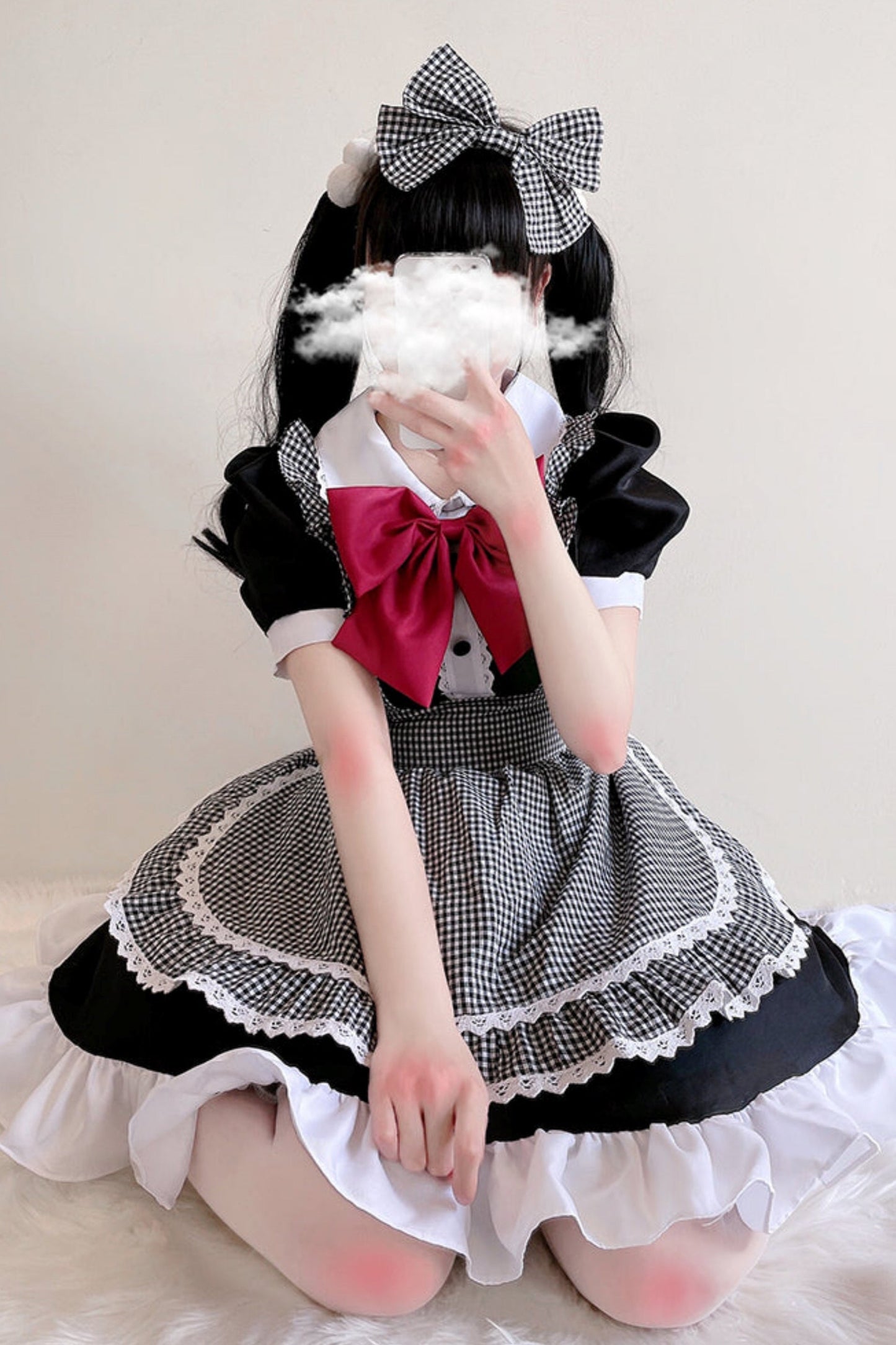 Two-dimensional Lolita Maid Tutu Dress Set