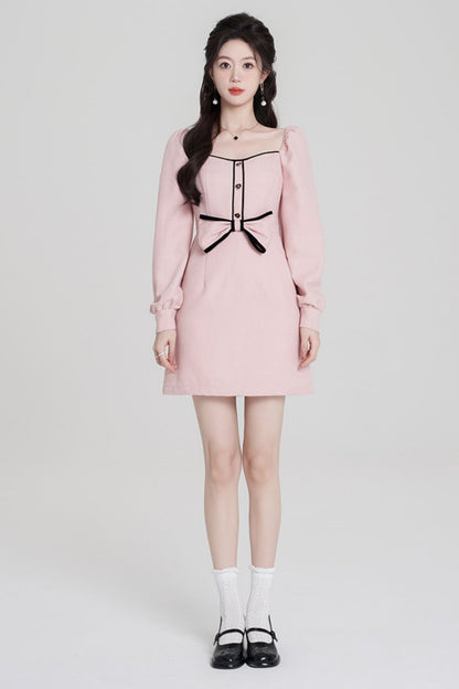 Pink Square Air Neck Bowlindress