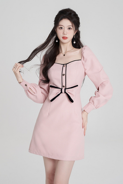 Pink Square Air Neck Bowlindress