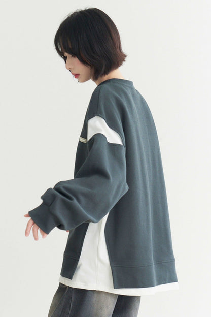 Gravity stitching loose fit sweatshirt