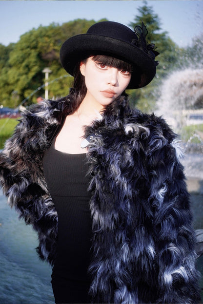 Imitation Mink Fur Eco Coat