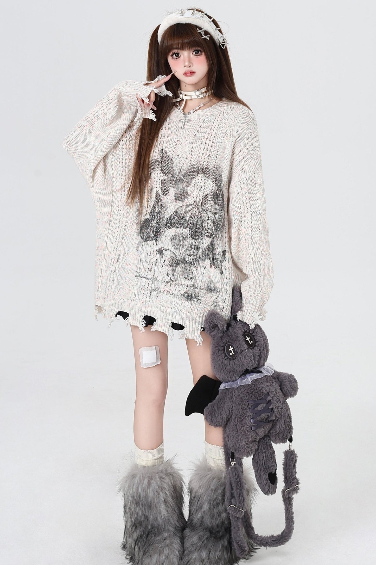 Lazy Loose Butterfly Knit Sweater