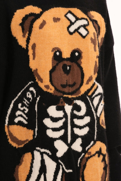 Over -size bear jaker dodo long sleeve sweater