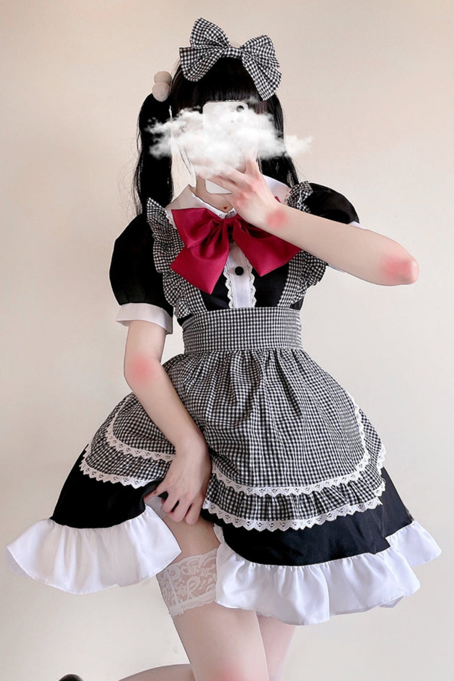 Two-dimensional Lolita Maid Tutu Dress Set