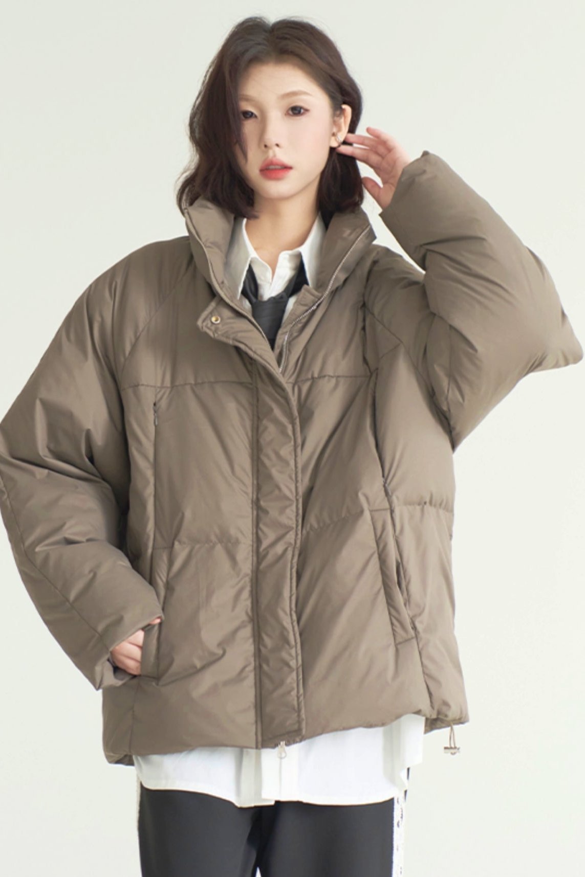 Real face color down jacket