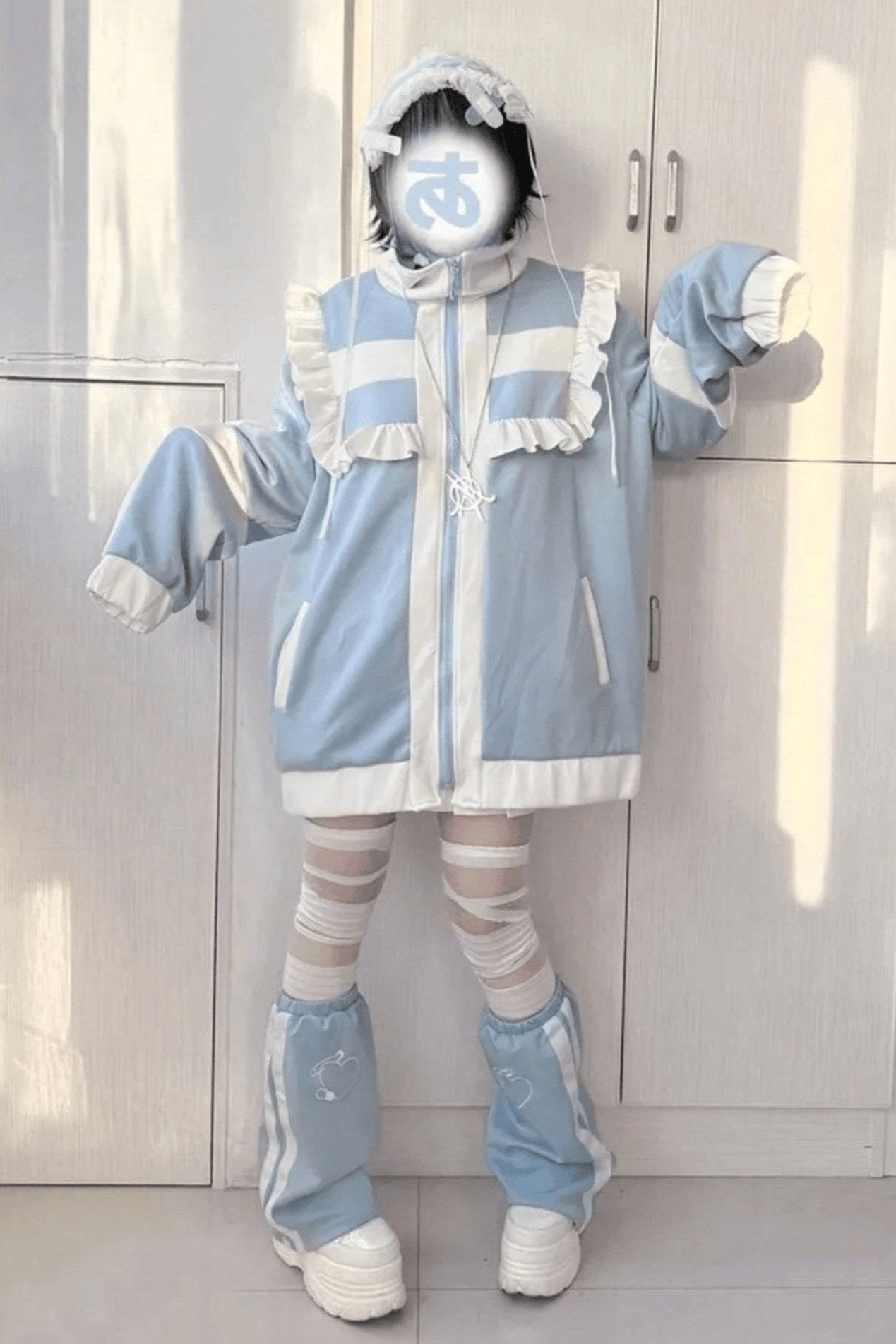 [Angel area👼] Loose Lolita College Jacket + Leg Warmers