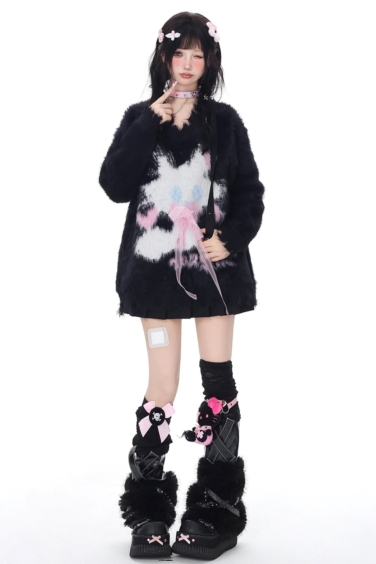 Plush Cat Soft Loose Knit Pullover Sweater