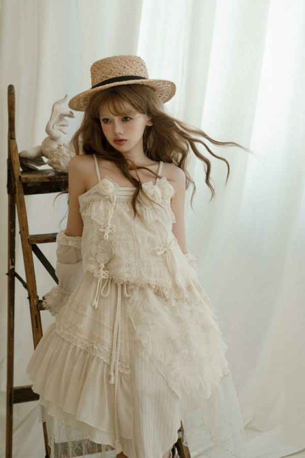 エレガントサマーロリータスリップドレス