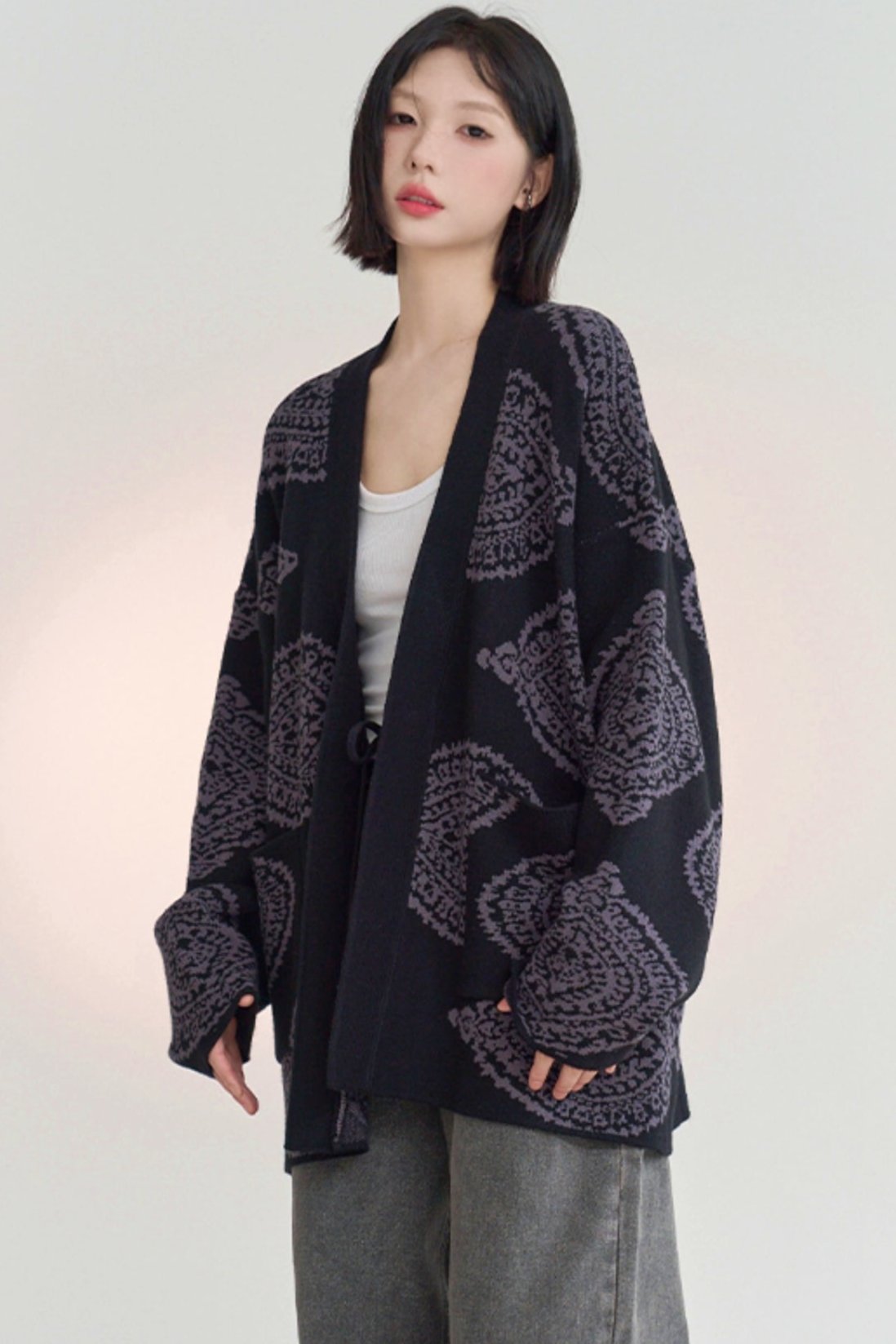 Loosena Color Knit Cardigan