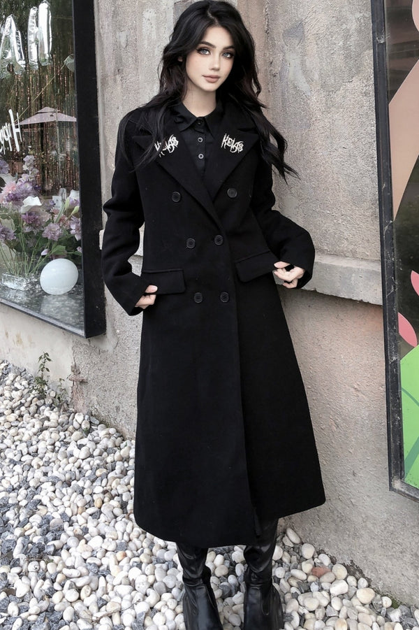 Black Tweed College Style Jacket