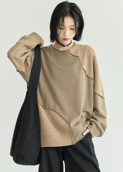 Loose Casual Contrast Pullover