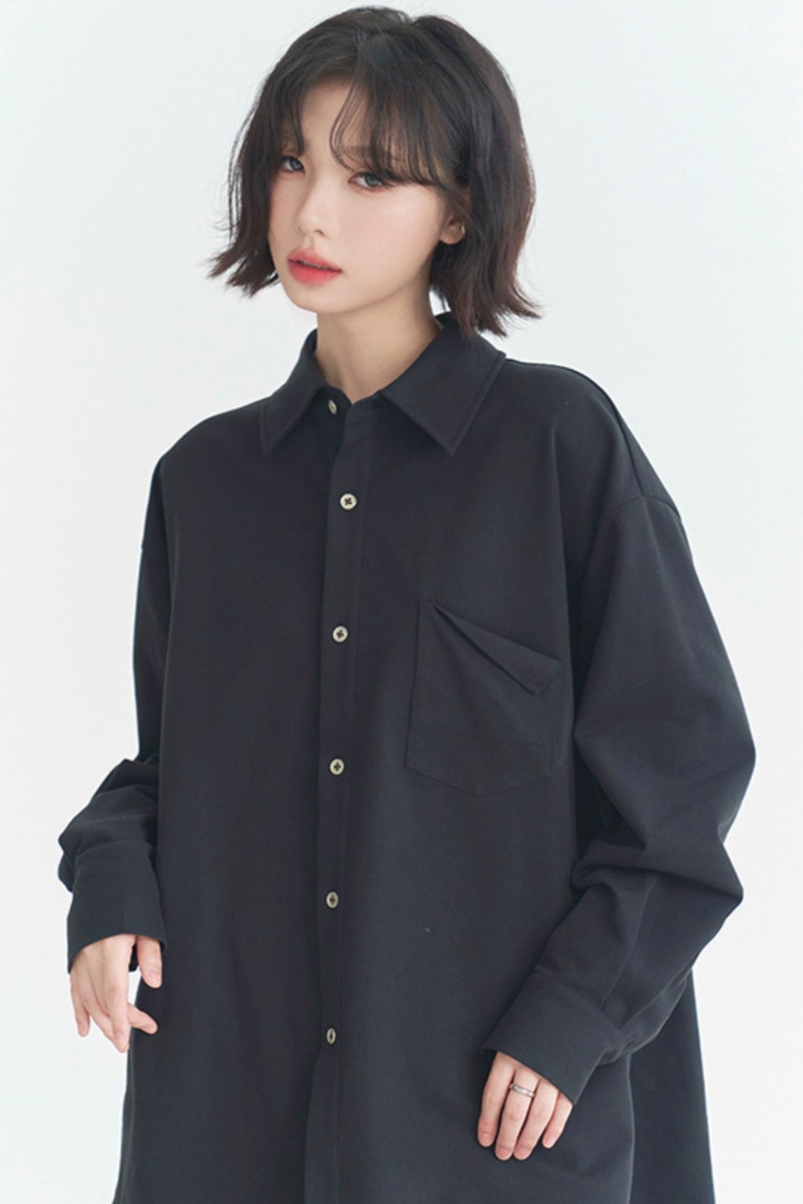 Solid Drepra Prolong Sleeve Shirt