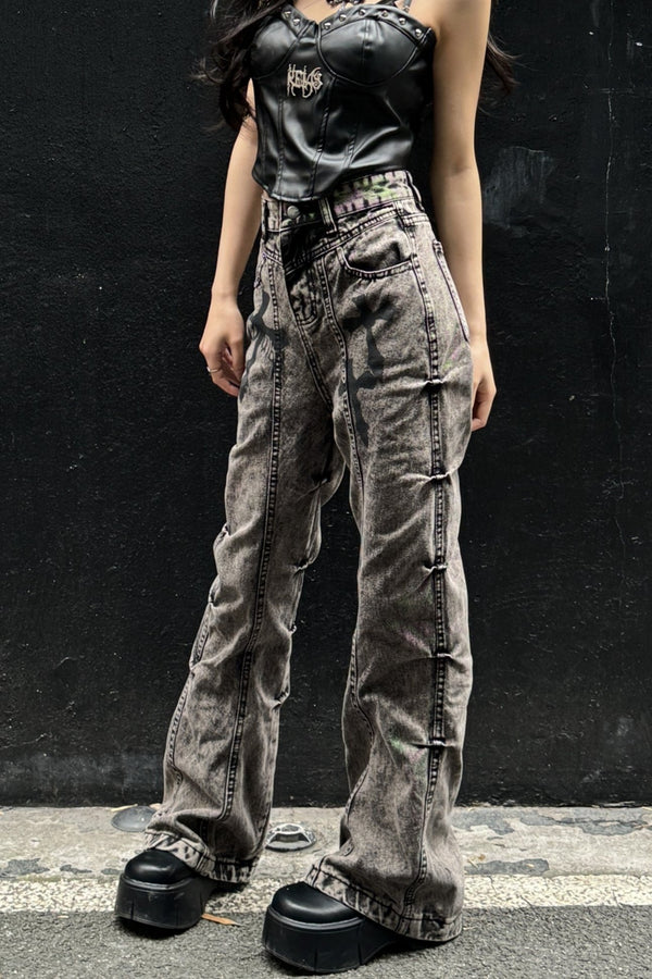 Summer Vintage Mop Flare Pants