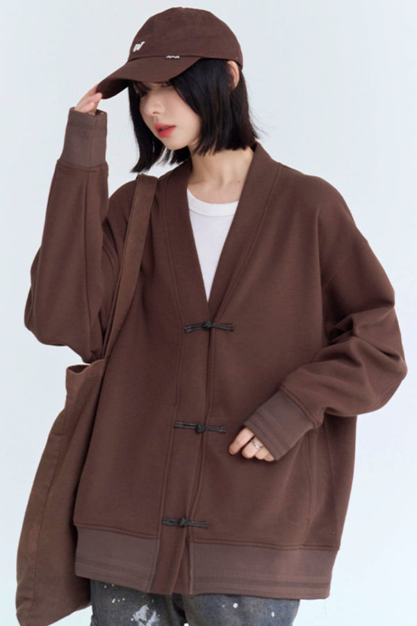 ルーズフィットディスクボタンジャケット