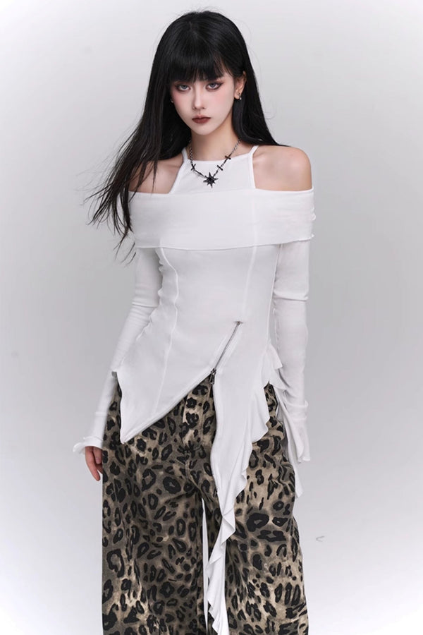 Off-Shoulder Sweet Suspender Tops
