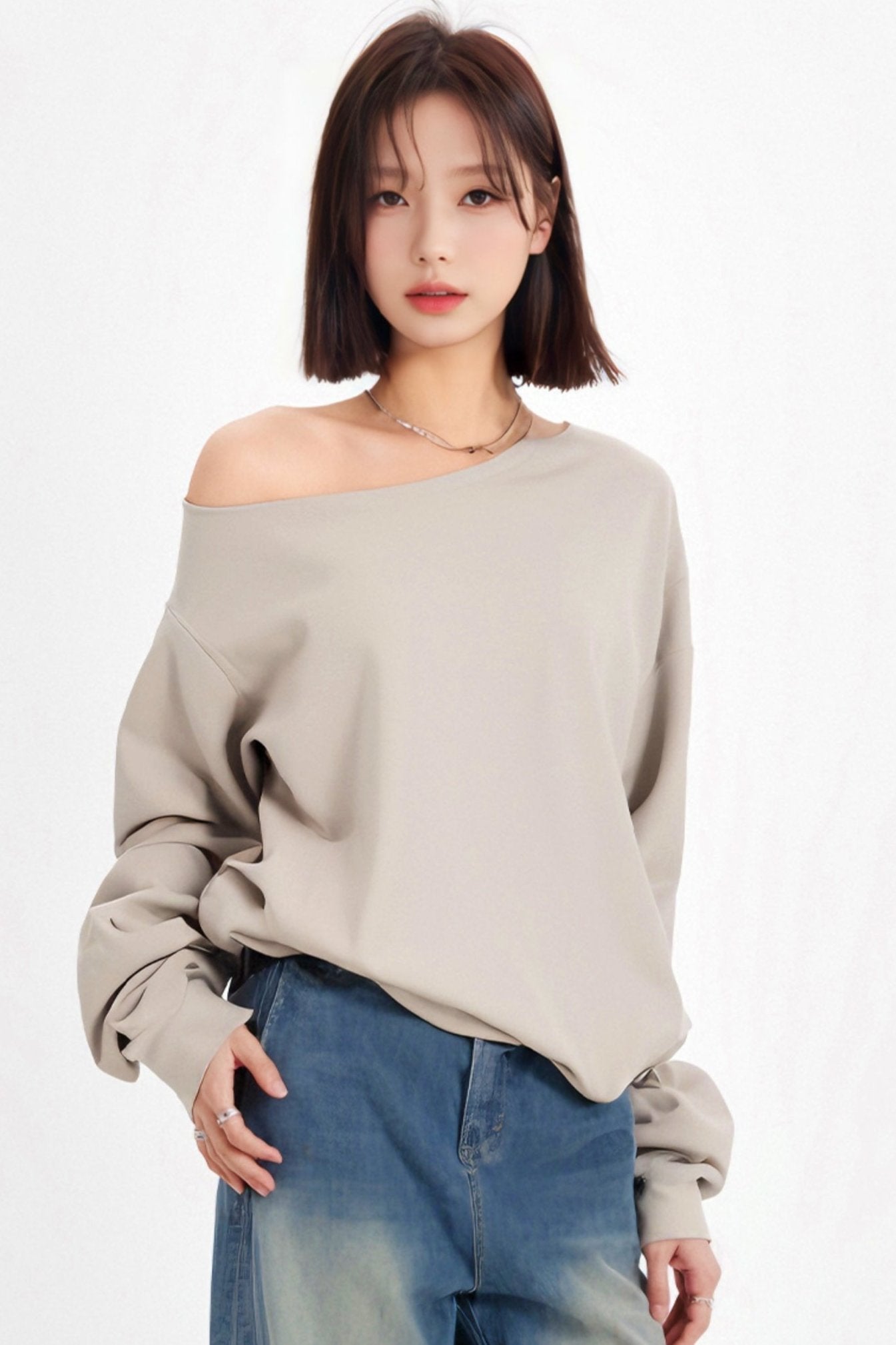 Off -shoulder scoop Nex wet shirt