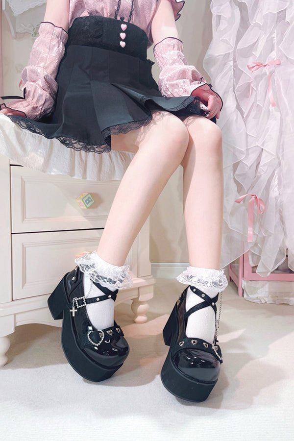 Japanese Round Toe Lace-Up Shoes