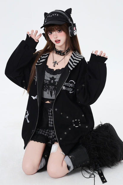 Subculture Cool Embroidered Hooded Jacket