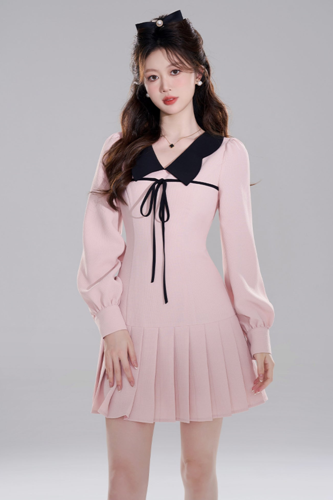 Pink doll Color Priet West Dress