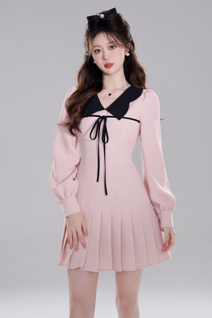 Pink doll Color Priet West Dress