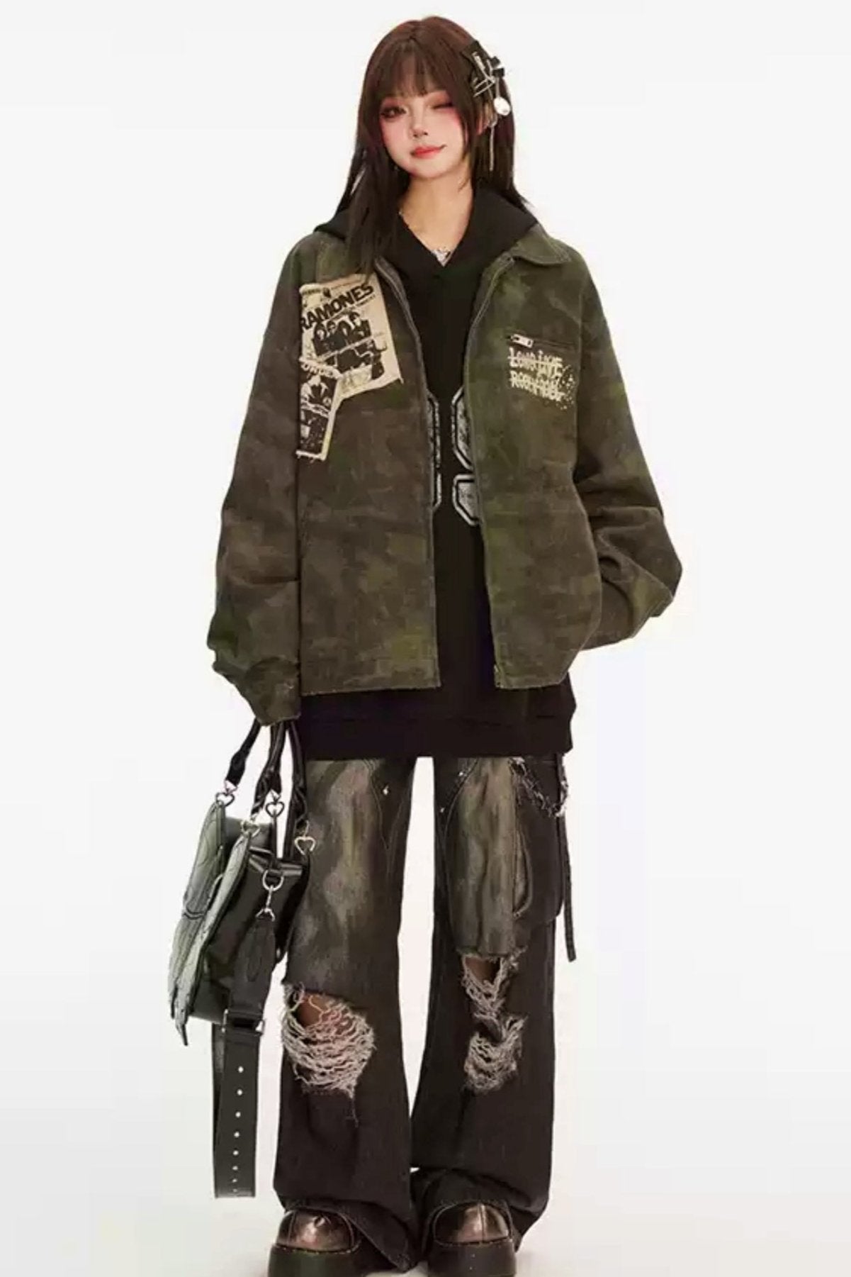 Camouflage Een Bloidabi Zipper Jacket