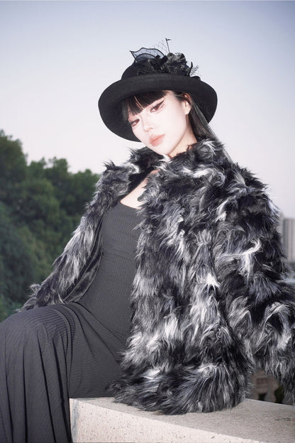 Imitation Mink Fur Eco Coat