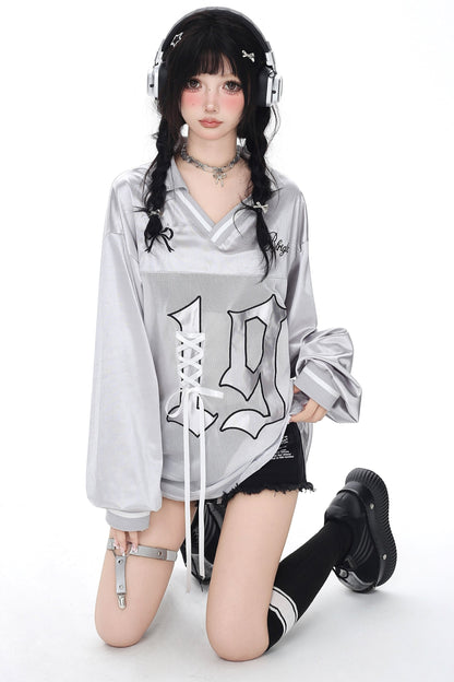 Silver Grey Strappy Valley Jersey Top