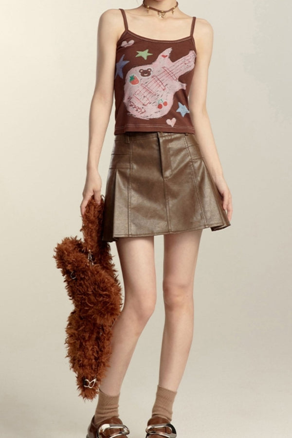 Leather Biker Jacket Set