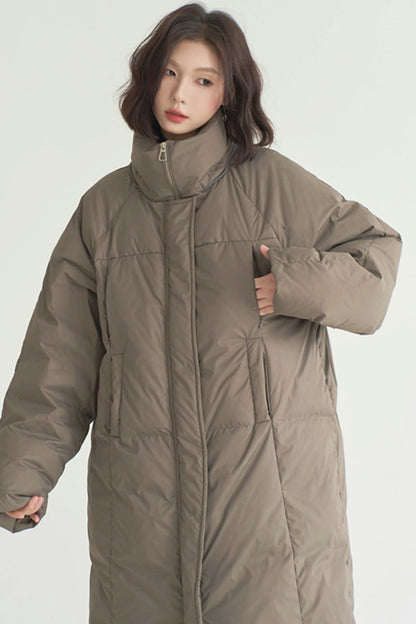 Real face color down jacket