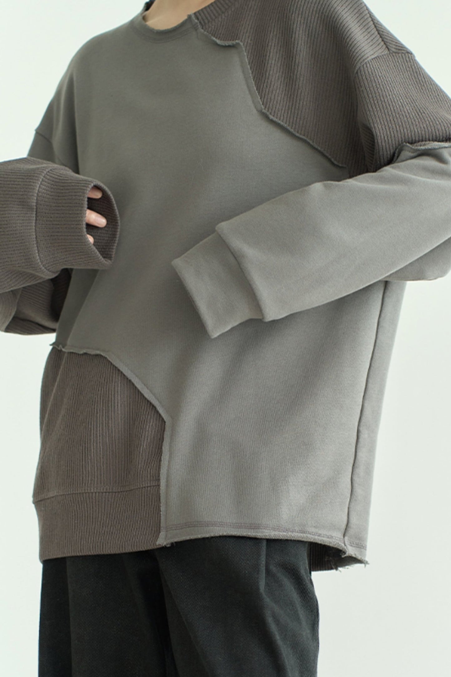 Loose Casual Contrast Pullover