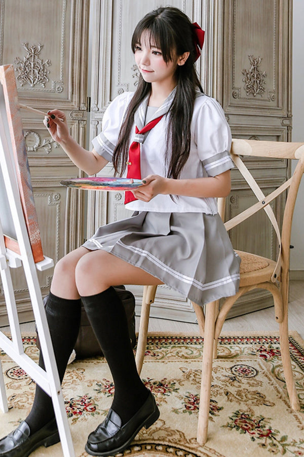 Ensemble de Costume d'Uniforme Scolaire de Marin d'Halloween